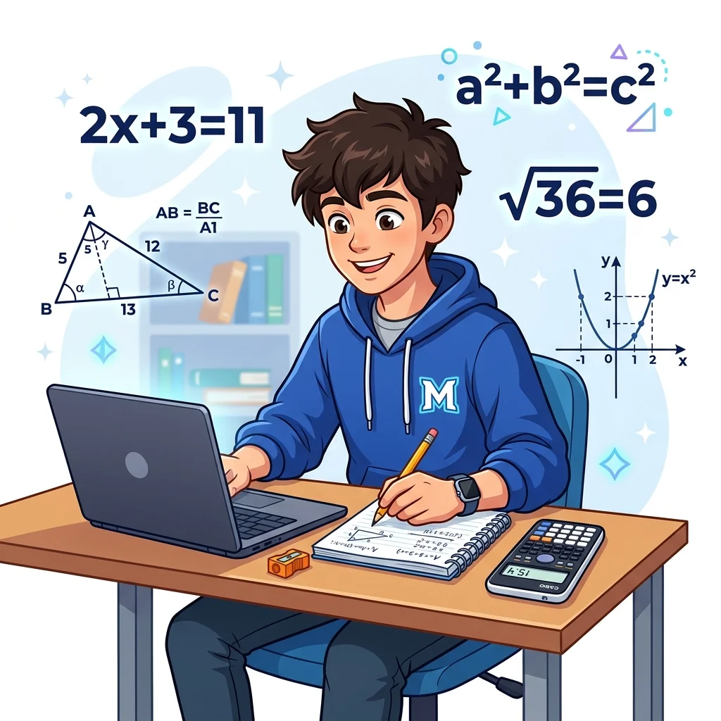 Estudiante aprendiendo matemáticas en MateAventura